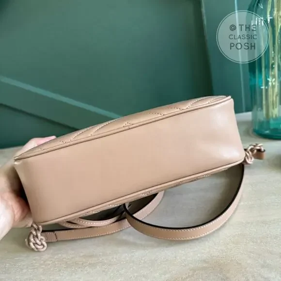 New Gucci Marmont Small Camera Bag Beige Monotone Crossbody Bag - Picture 6 of 10
